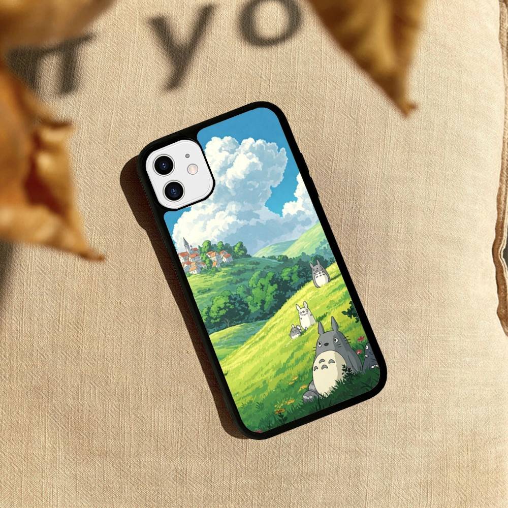 Милые Чехлы-Тоторо Для iphone 17 Air 16 15 14 13 12 11 Pro Max TPU+PC Плюс Ударопрочная Задняя Крышка Телефона