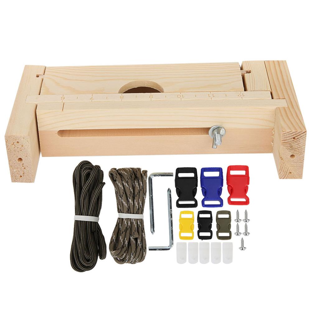 Набор приспособлений для плетения браслетов из паракорда, деревянный регулируемый браслет, приспособление для изготовления ожерелья, инструмент для самостоятельного изготовления ремесел