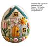 Yousheng Felt Egg House Kit DIY Patchwork Felt Egg House Craft Kit Handmade Embroidered Easter Eggs Crafting Set for Easter Basket Festive Decor