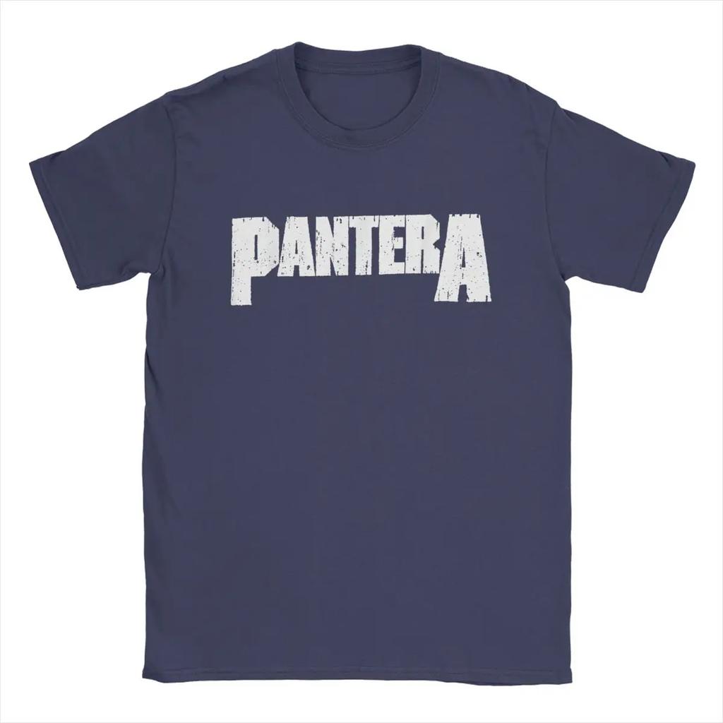 White Logo Pantera T Shirt for Cotton Leisure T-Shirts Round Neck Tee Shirt Short Sleeve Clothing Summer