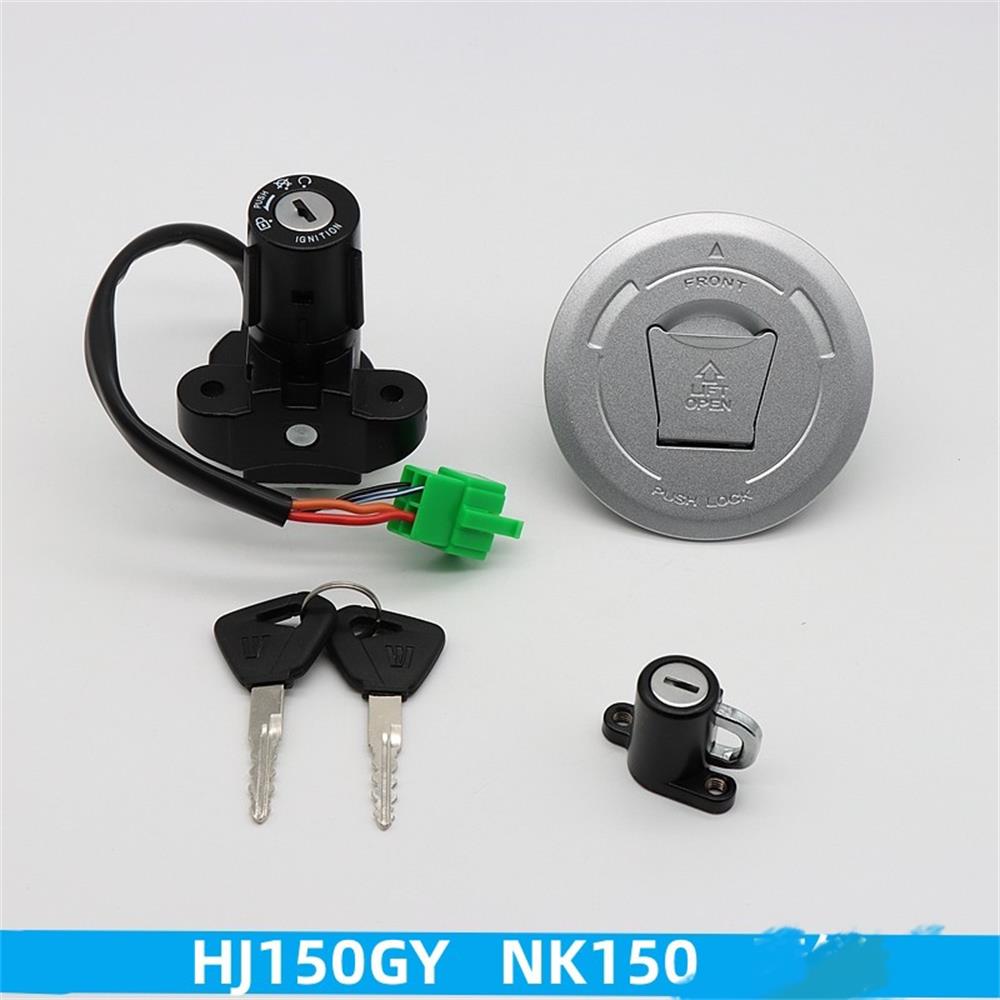 Motorcycle Ignition Switch Lock Key Fuel Tank Cap Fuel Gas Cap Tank Cover Lock For Haojue NK 150 HJ150GY NK150 NK 150cc