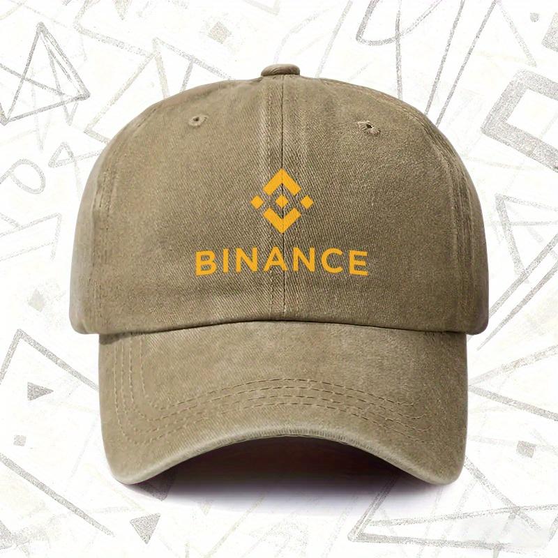 Кепка в винтажном стираном стиле Binance, подходит для мужчин и женщин, с прямым козырьком, принтом с надписью Binance, для ношения круглый год, повседневная