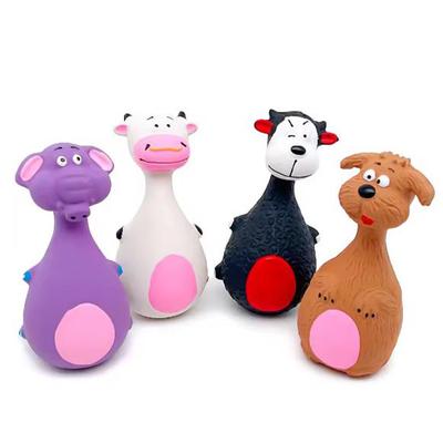 Игрушки для собак Звук Пищащий Слон/Корова Животное Жевать Домашнее животное Резина Вокальные Игрушки Для Маленьких Больших Собак Устойчивая к укусам Интерактивная игрушка