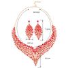 3 шт. Женский модный набор ожерелье-серьги со звездой, листом и точкой, с цирконами, для свадьбы, банкета, вечеринки, праздничный подарок 8884