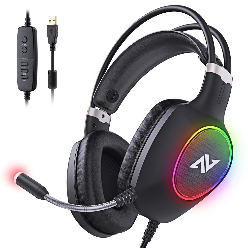 ABKONCORE Virtual Gaming Headset CH55 Black 274 x 220 x 101mm 7.1ch