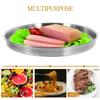 Stainless Steel Plate Food Kitchen Plates Multifunction 304 Round Serving Platter