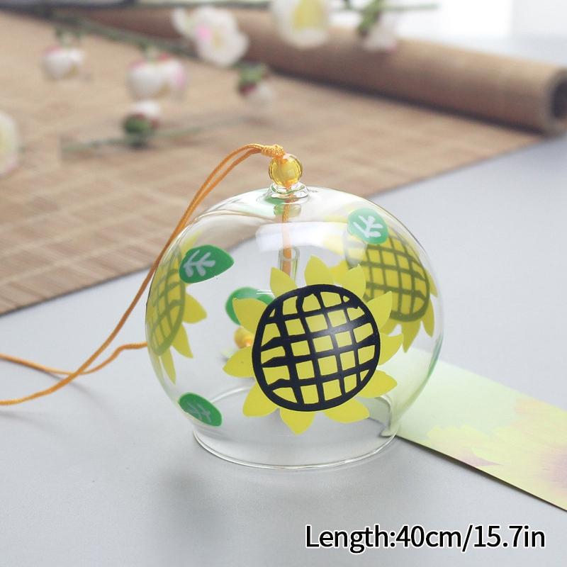 Japanese Wind Chimes Glass Wind Bell Home Garden Decor Hanging Ornament Wind Music Bell Wall Outdoor Decor Campanas De Viento