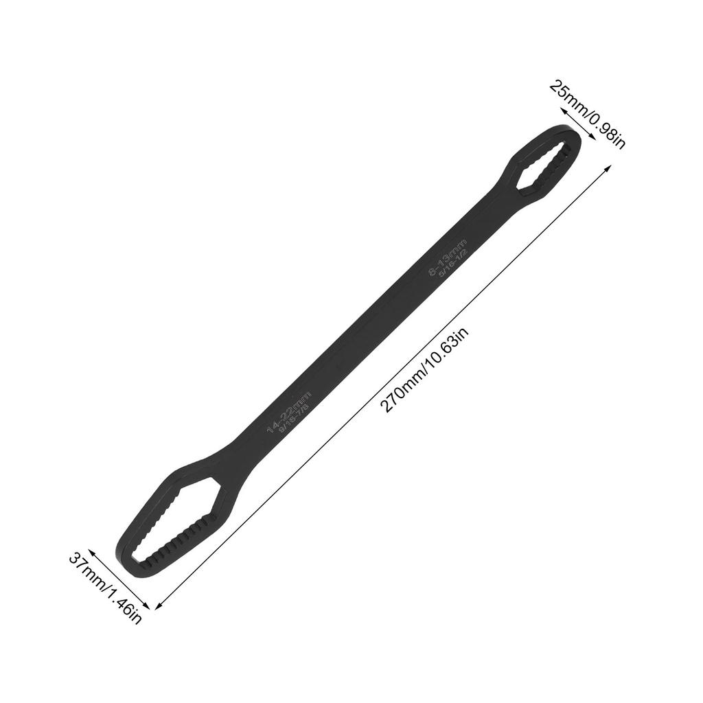 Double Ended Self Tightening Wrench Multifunctional 822mm Self Tightening Spanner for Auto Repair