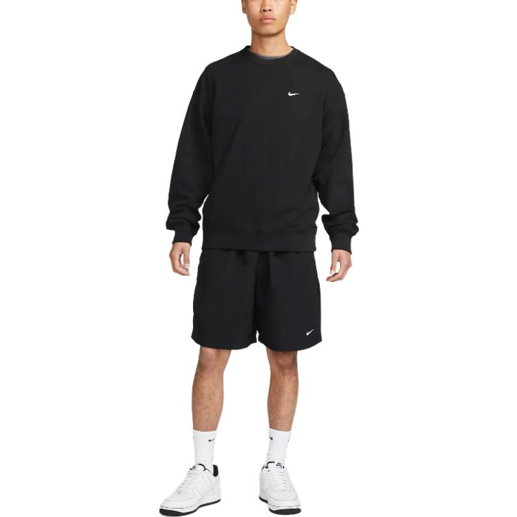Nike Толстовка Solo Swoosh с круглым вырезом, мужские топы, черный DX0812-010