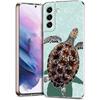 Чехол для телефона Samsung S24 Ultra S23 FE S22 S20 S21 5G S10 S9 Plus S10E S8 Мягкий Прозрачный милый Мультяшный морская черепаха океанский синий Чехол