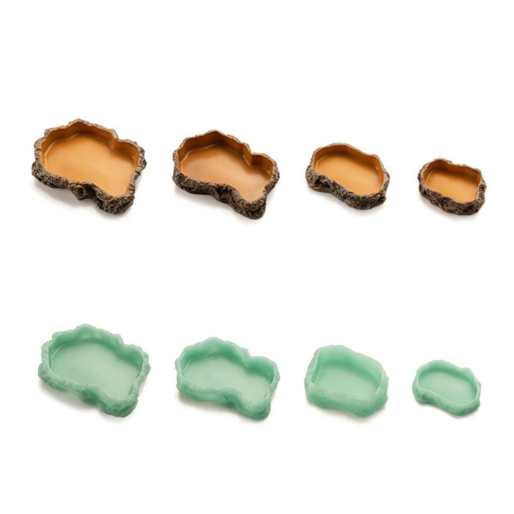 Смола Кормушка для рептилий Миска для еды и воды для черепах, ящериц, хомяков, змей, сухопутных черепах, гекконов, мелких домашних животных Кормушка Товары для питомцев