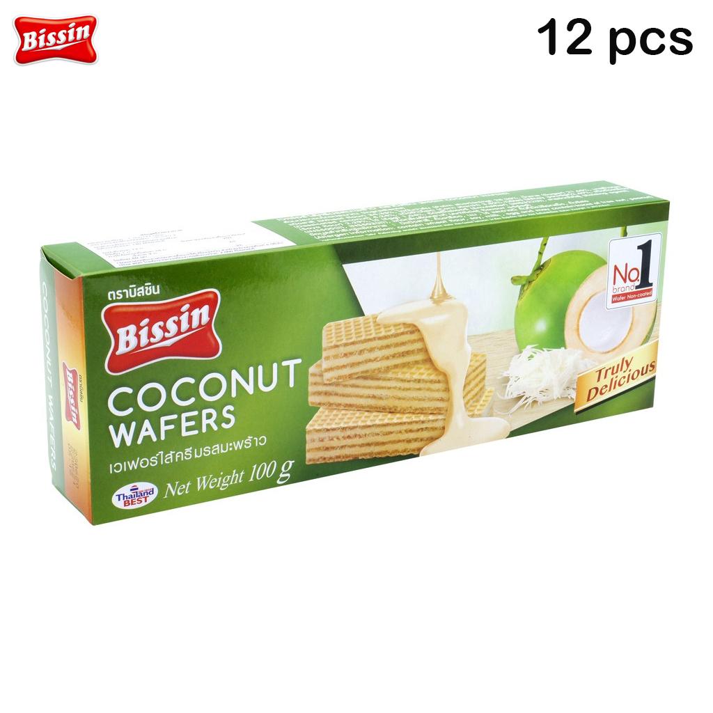 Bissin Кокосовые вафли 100 гx 1 шт /3 шт / 6 шт / 12 шт - Thai Snack