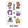 Halloween Candle Tattoo Stickers Halloween Party Candle Surface Decoration Cartoon Stickers DIY Cute 1PC