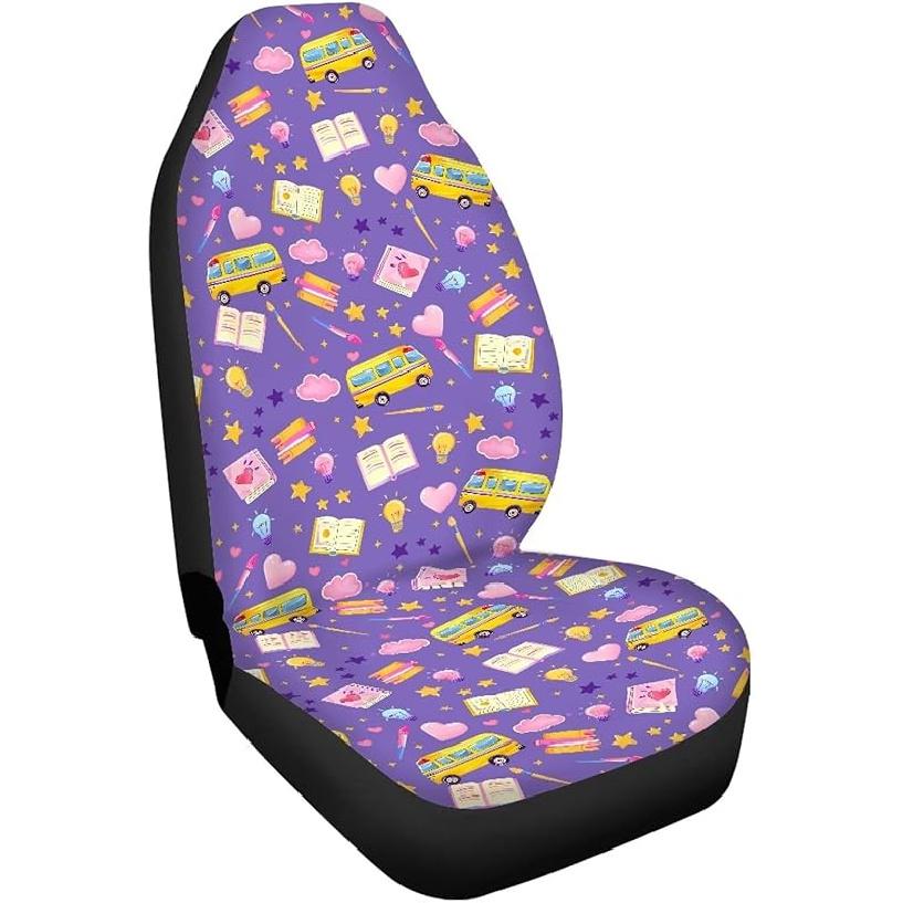 Rnyleeg Винтажная Накидка на Автомобильное Сиденье, Накидка на Переднее Сиденье в Стиле Бохо с Цветочным Принтом Мандала, Передняя Накидка-Седло для Автомобильных Передних Сидений, Защитная, Только Одна Штука