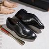 Italian Style Genuine Leather Men's Oxfords Handmade Wedding Party Dress Shoes Lace-Up Business Office Formal Footwear