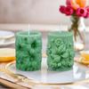 Flower Relief Cylindrical Candle Mould Rose Resin Mold Flowers Cylinder Candle Mold  Candle Making