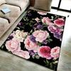 EPeddler Home Современный 3D цветочный узор Цифровая печать Моющаяся нескользящая кожаная основа Новое поколение Ковер для гостиной, прихожей, спальни
