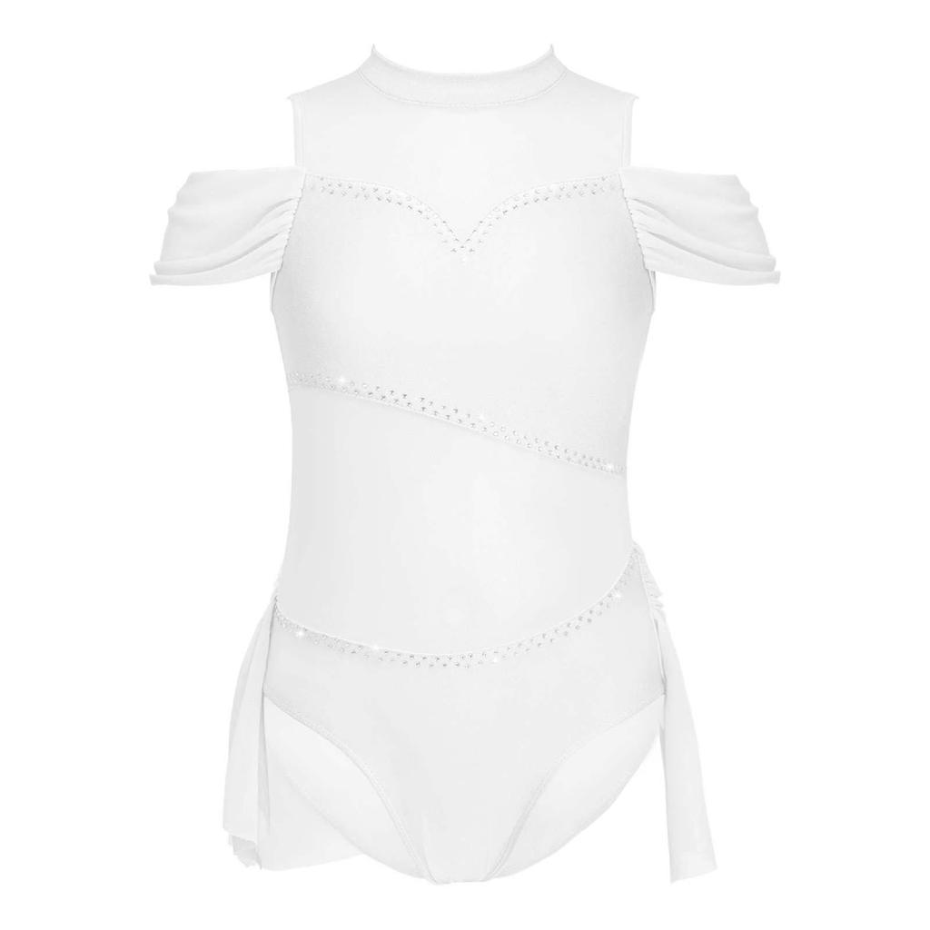 Girls Ballet Leotard Dress Child Gymnastics Workout Lyrical Contemporary Dance Ballerina Costume Stage Performance