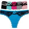 Women Sexy Lace G-Strings Cotton Thongs Bikini Panties Ladies Underpants Briefs Set Lace Underwear Lingerie 6 Pcs/lot