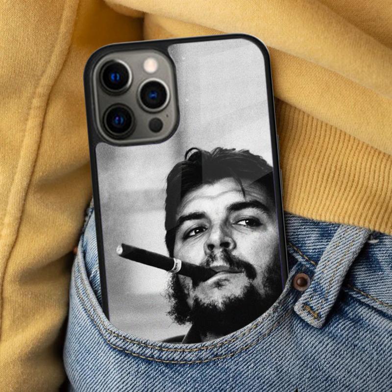 Мягкий чехол для телефона с Че Геварой, курящим сигару, для iPhone 17 Air 16e Pro max 15 Pro 13 14 Plus 11 12 MagSafe Магнитный Coque