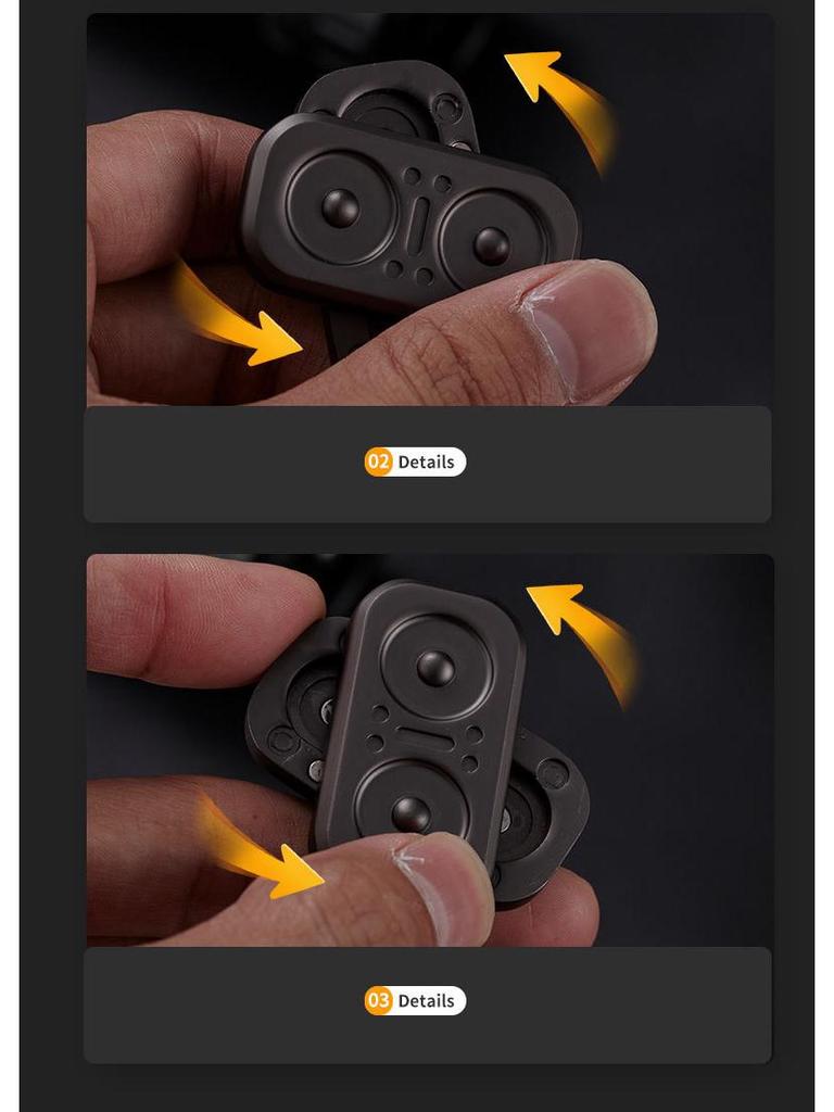 Карточный толкатель 'Сова' EDC Металлический спиннер с магнитным касанием для снятия стресса