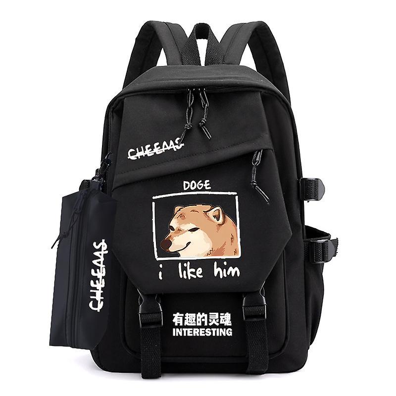 Cheems Meme Interesting Doge Backpack Unisex Men Women Bag Pack Funny Rucksack Korean Style Mochila Schoolbag less