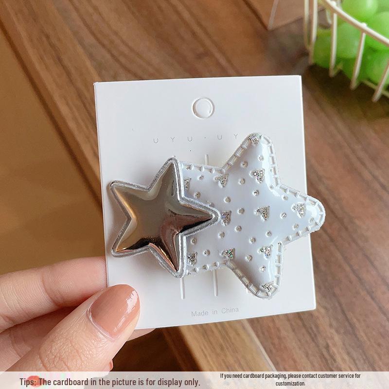 Модная заколка для волос Y2K Star: Милая боковая челка в стиле миллениалов и знаменитостей, японский и корейский стиль