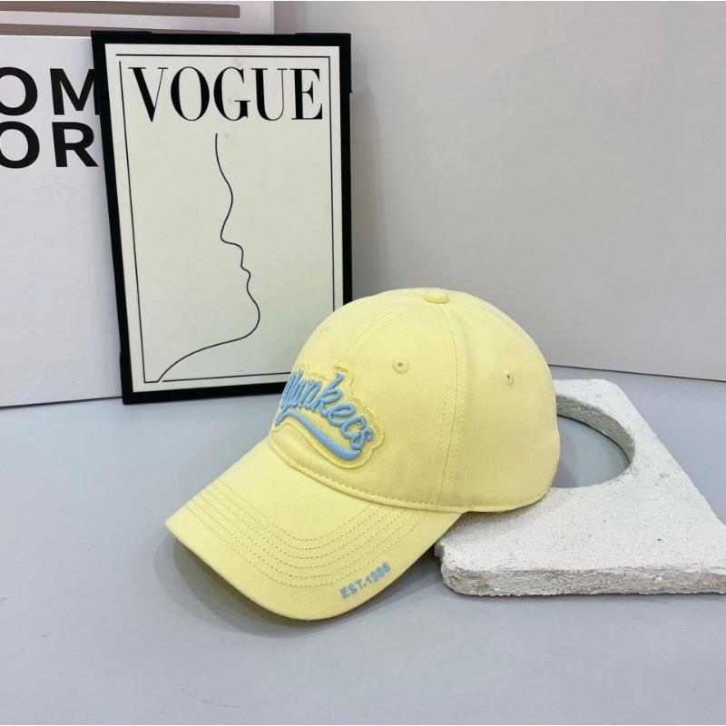 Hat Female Summer Alphabet Embroidery Soft Top Baseball Cap Vintage Washed Denim Cap Sun Cap