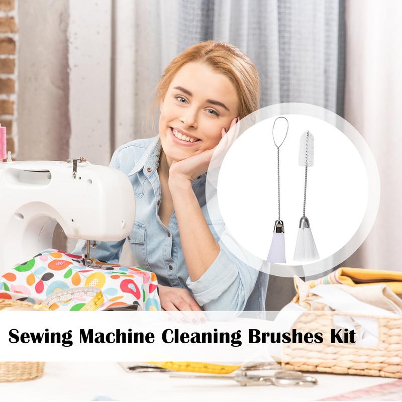 Multi-function Mini Double Ended Cleaning Brush for Sewing Machine Gap Threads Cleaning Keyboard Nylon Head Sewing Accessories