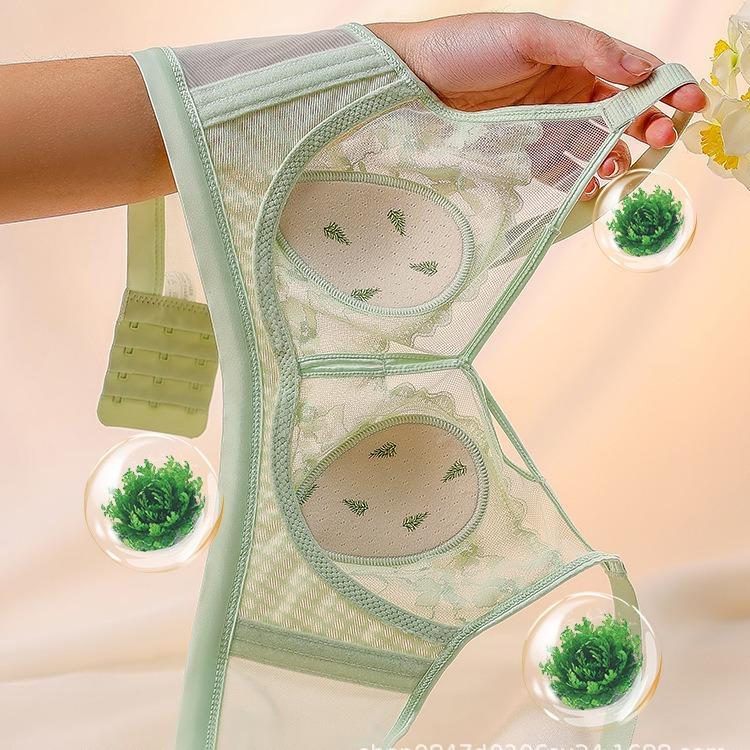 Underwear thin women's large breasts show small breasts, gather and close secondary breasts to prevent sagging summer rabbit ears ultra-thin large
