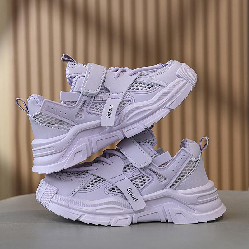 Детская мода, дышащая повседневная полые туфли для детей, студентов, трендовые спортивные кроссовки на мягкой подошве для бега для мальчиков и девочек, удобные спортивные кроссовки