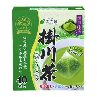 Чай Kunitaro Kakegawa с матчей, треугольные пакетики, 80 г (40 мешков) x 3
