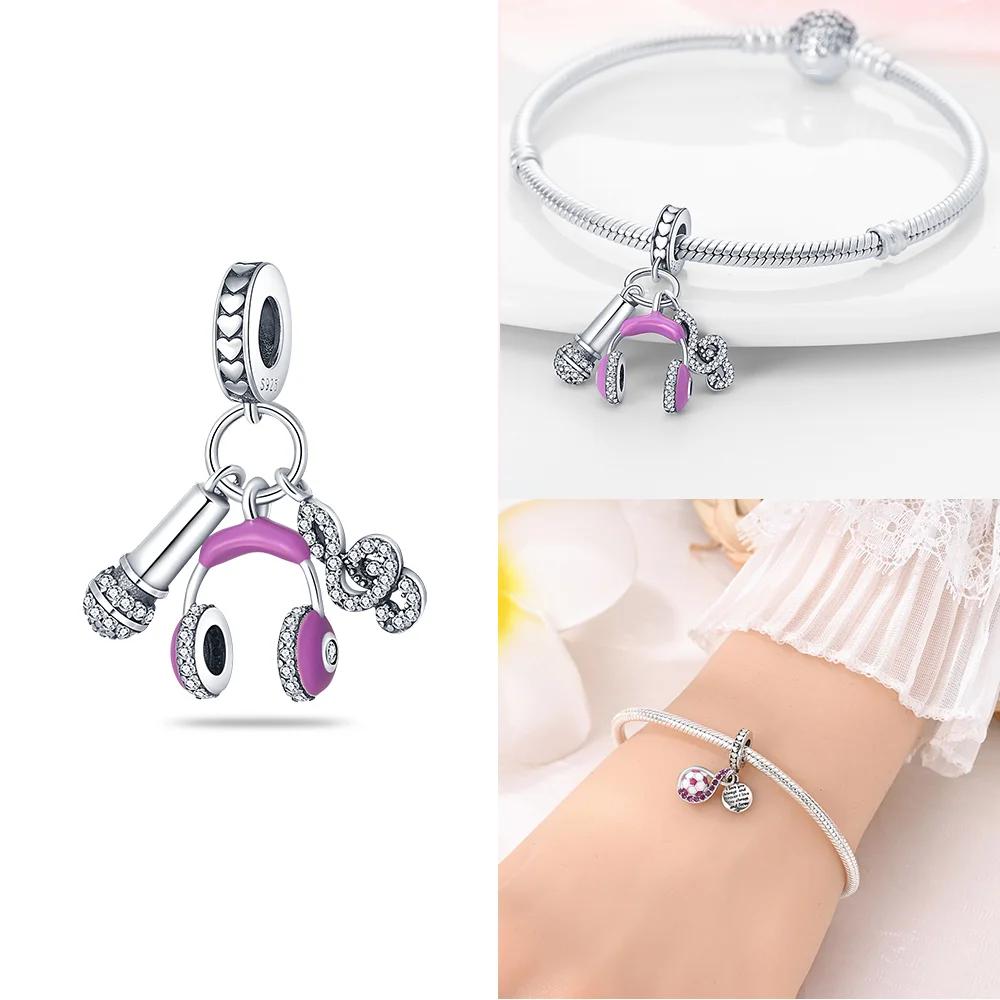 Подвески Шармы Бусины Оригинальные Медные Розовые Высокие Каблуки Чемодан Девочки Самолет Подходят Браслет Изящные Женские DIY Праздничный Подарок