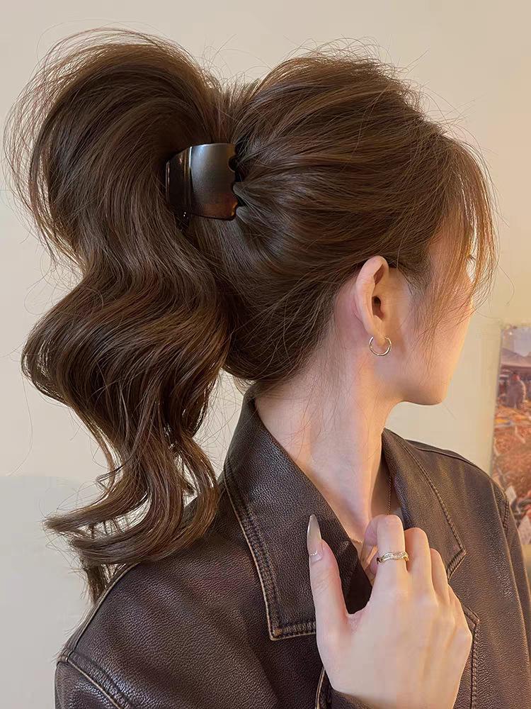 Корейская ретро большая заколка-краб для густых волос - Заколка-краб для волос высокого класса для прически пучок 2025