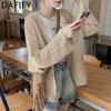 Women's Fashion Casual Fall Winter Solid Color Print Long Sleeve Sweaters