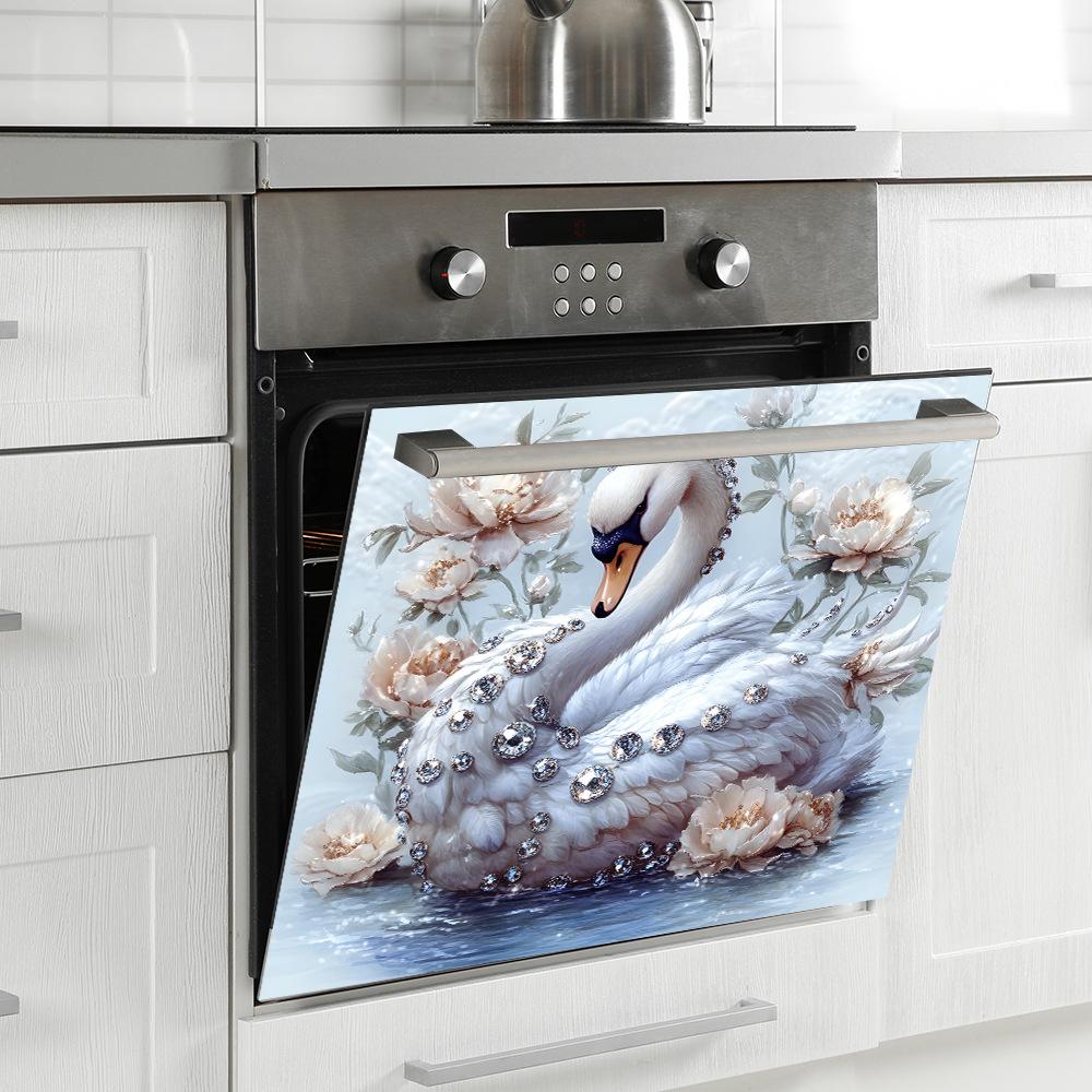 Personalised Noble Swan Kitchen Restaurant Hood Home Beautification Decoration Stickers