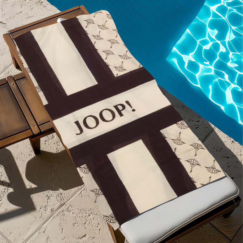 JOOP! Впитывающее пляжное полотенце, быстросохнущее микрофибровое банное полотенце, роскошное мягкое полотенце с принтом для пляжа, бассейна, путешествий, банное полотенце