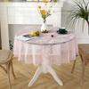 Lace Flower Circular Table Cloth White Round Table Cover Tea Dinning Hollow Style Wedding Home Decor Washable Tablecloth