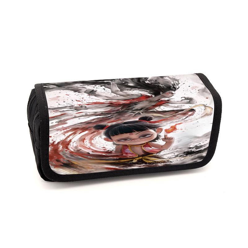 Minimalist Pencil Childrens Case With Ne Zha Print Design For Daily Use School