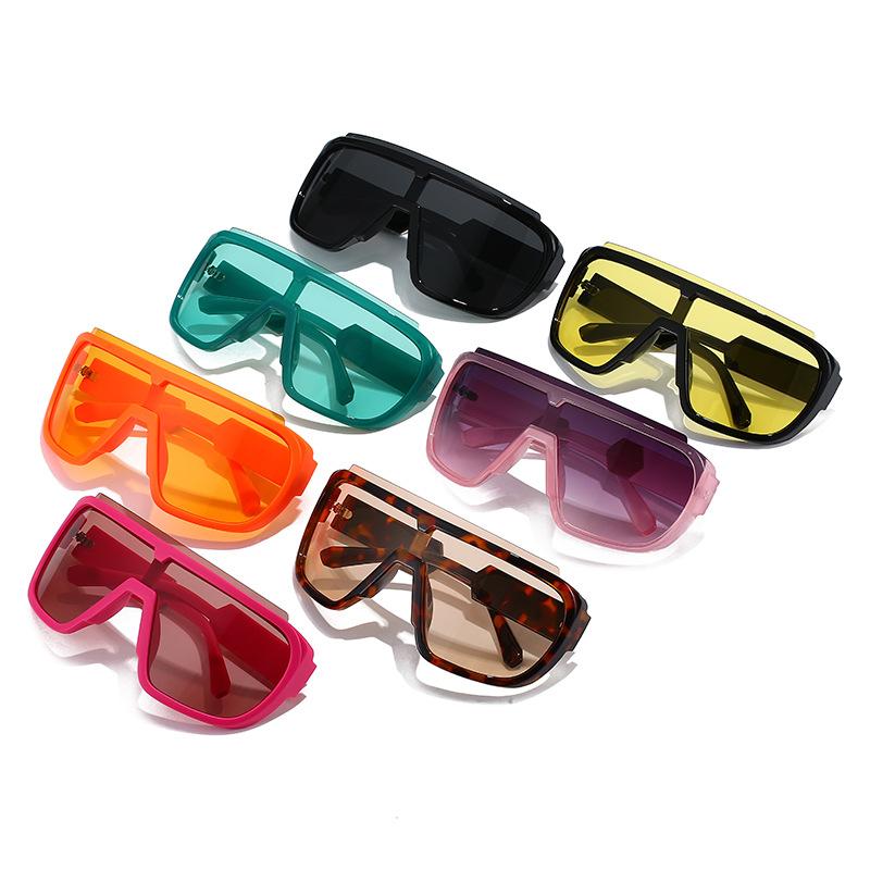 Модные цельные солнцезащитные очки с большой оправой, трендовые спортивные очки для велоспорта, очки для защиты глаз для уличной съемки