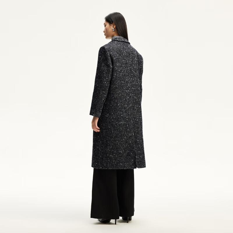 VEROMODA Women's Herringbone Wool Blend Long Coat