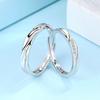 Simple Fashion Spiral Zinc Zinc Alloy Woman Men Fashion Jewelry Couple Ring Open Ring Finger Ring