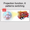 Детская проекционная игрушка Случайные 6 узоров Функция отката Съемный мультяшный Креативное развлечение АБС Железный Человек Проекционные часы Детская игрушка