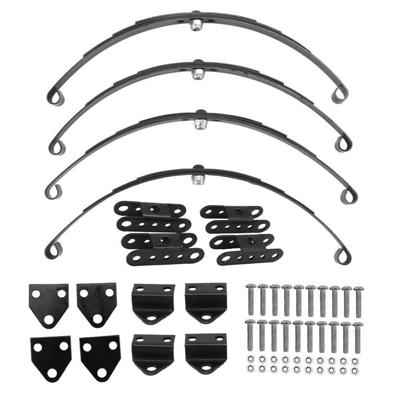 Highly Recommended-4Pcs 1/10 Leaf Springs Set Highlift Chassis For 1/10 D90 RC Crawler Car Parts Black