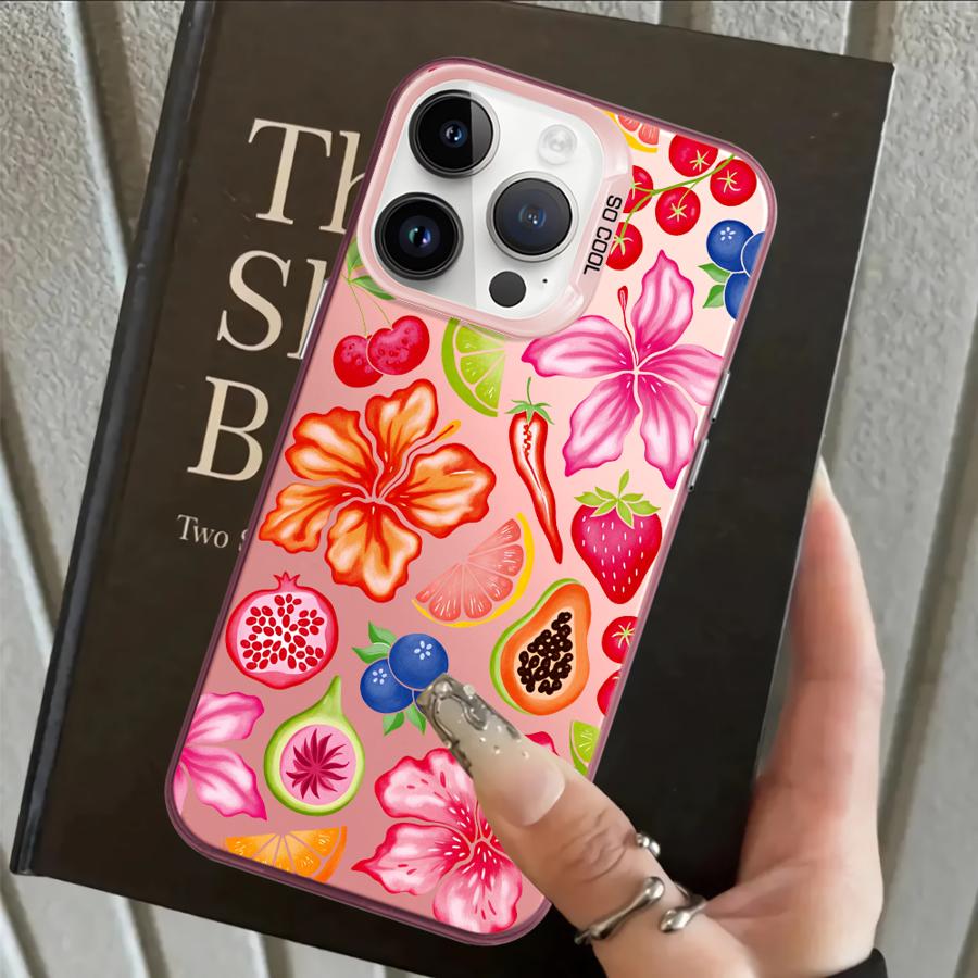 Чехол с фруктовым узором для iPhone 17 Pro Max 16 13 Pro XR 15 Plus XS 12 11 Air 14 Задняя крышка телефона