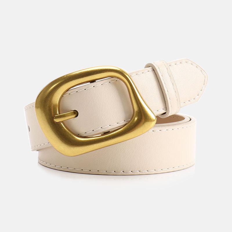 Sophisticated Pu Leather Womens Belt With Minimalist Design For Business Attire