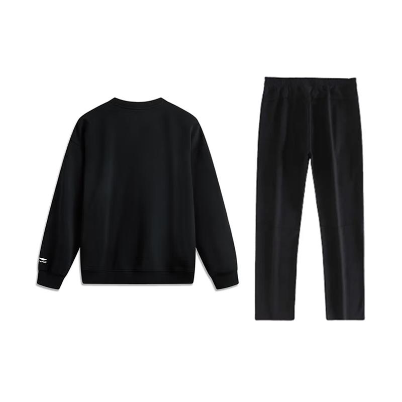 Li Ning Логотип с надписью Модный Ретро Свободный Удобный Пуловер с круглым вырезом Толстовка с длинным рукавом Повседневный Спортивный костюм AWDVK1-1-AKL81-1