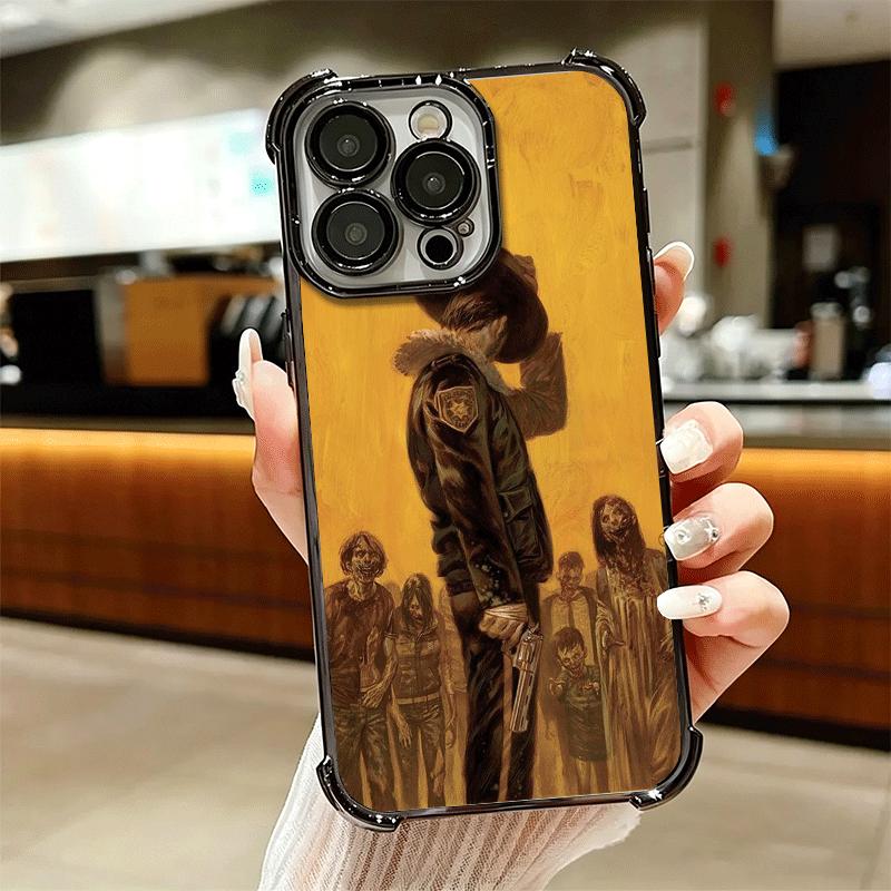 The Walking Deads Plating Phone Case For Iphone 16 17 Pro Max Air 16E 14 15 Plus 12 13 Mini Anti-Fall Airabag Cover