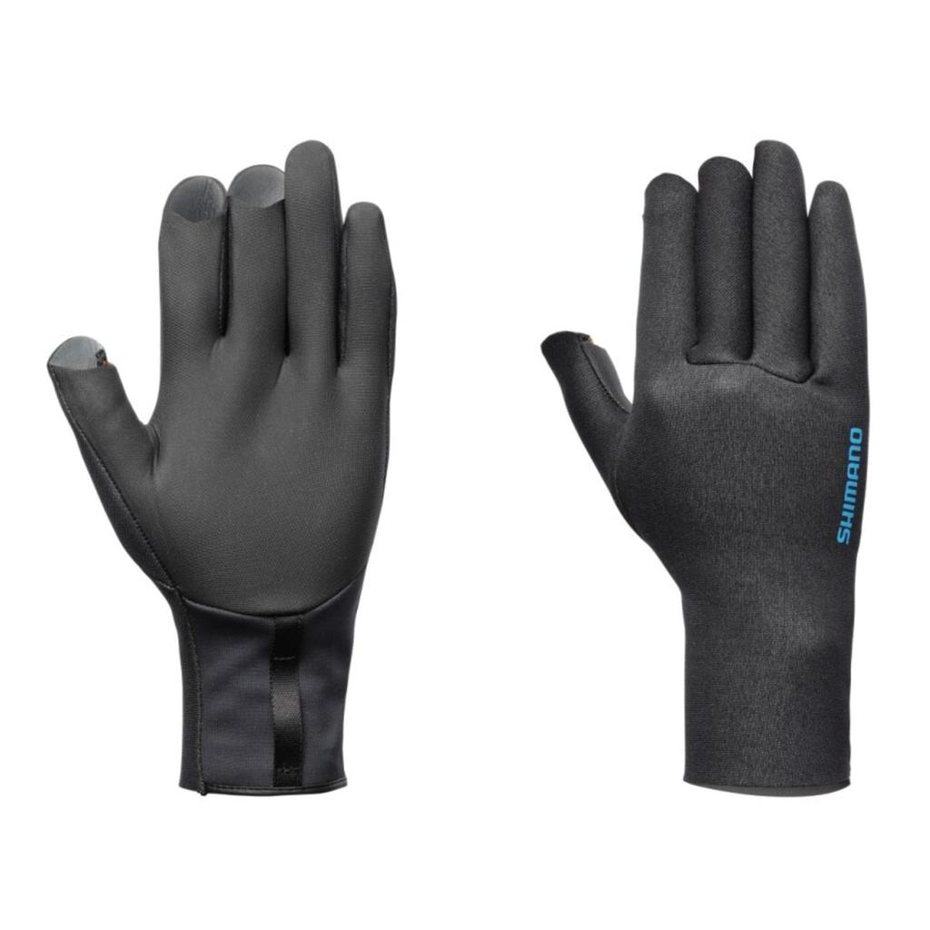 Shimano 03 Double Chloroprene Size M Gloves, 3-Piece Cut, GL-051Y, Black,