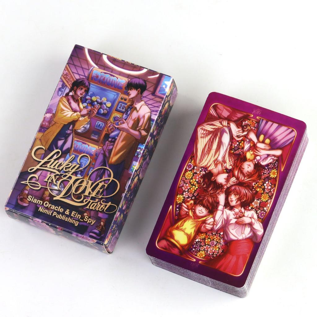 10.3*6cm Lucky In Love Tarot Deck 78 Pcs Cartoon Tarot Cards Based On Rider Waite System Anime Themed